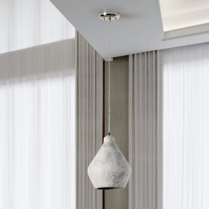 Jerry 1-Light Gray Concrete Pendant by Classic Home in light gray. Made from concrete in a modern style.