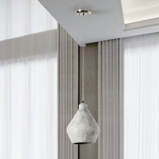 Jerry 1-Light Gray Concrete Pendant by Classic Home in light gray. Made from concrete in a modern style.