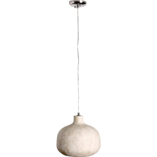 Jodi 1-Light Antique Alabaster Concrete Pendant by Classic Home in antique white. Made from concrete in a modern style.
