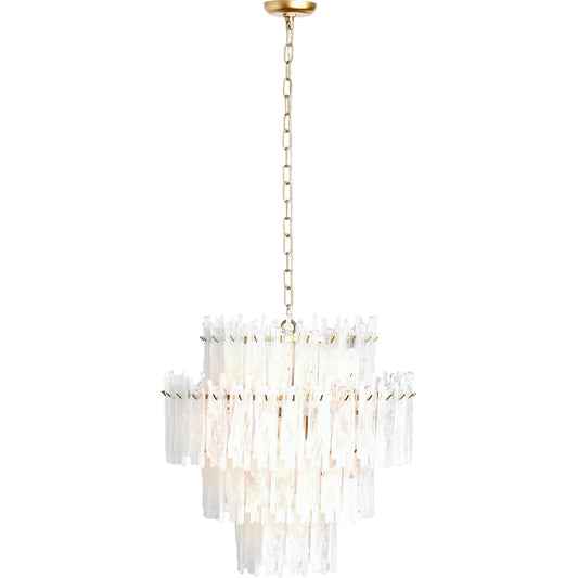 001 SI-2162540 | Primary Silo | Everly 7-Light Round Glass Chandelier by Classic Home in clear, white. Made from iron, wax-drop glass in a cottage & farmhouse style.