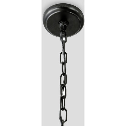Renata Glass 4-Light Black Chandelier by Classic Home in black. Made from glass, iron in a modern style.