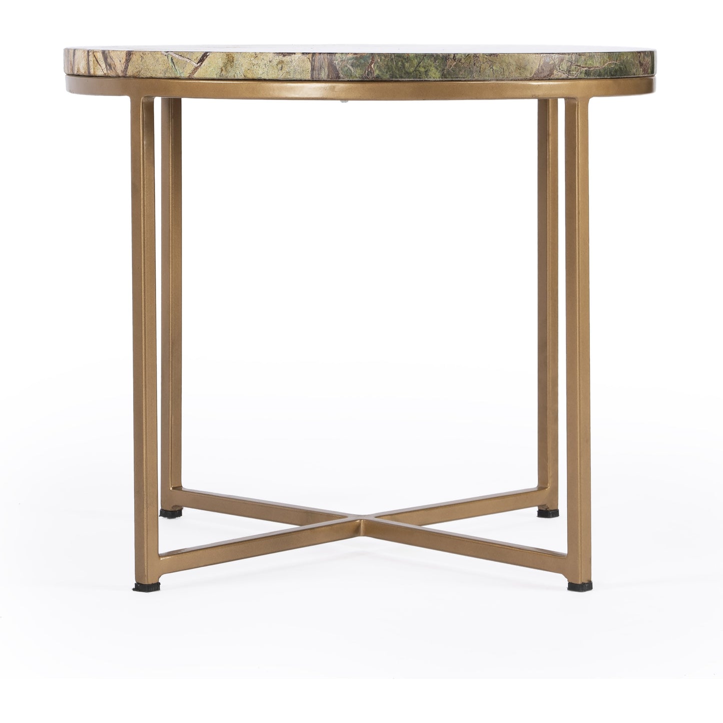 003 SI-1822277 | Additional Silo | Giovanniya Side Table by Butler Specialty Company in gold and antique gold. Made from iron, marble, mdf, mango wood in a modern style.