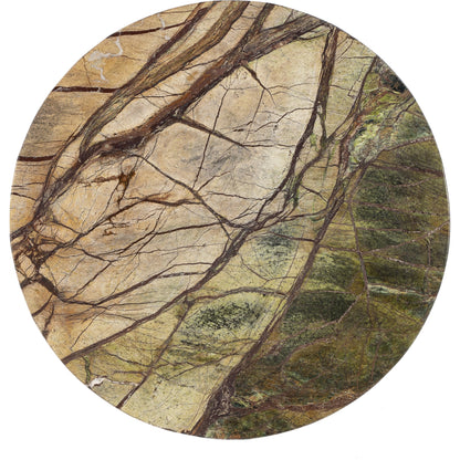 Giovanniya Side Table by Butler Specialty Company in gold and antique gold. Made from iron, marble, mdf, mango wood in a modern style.