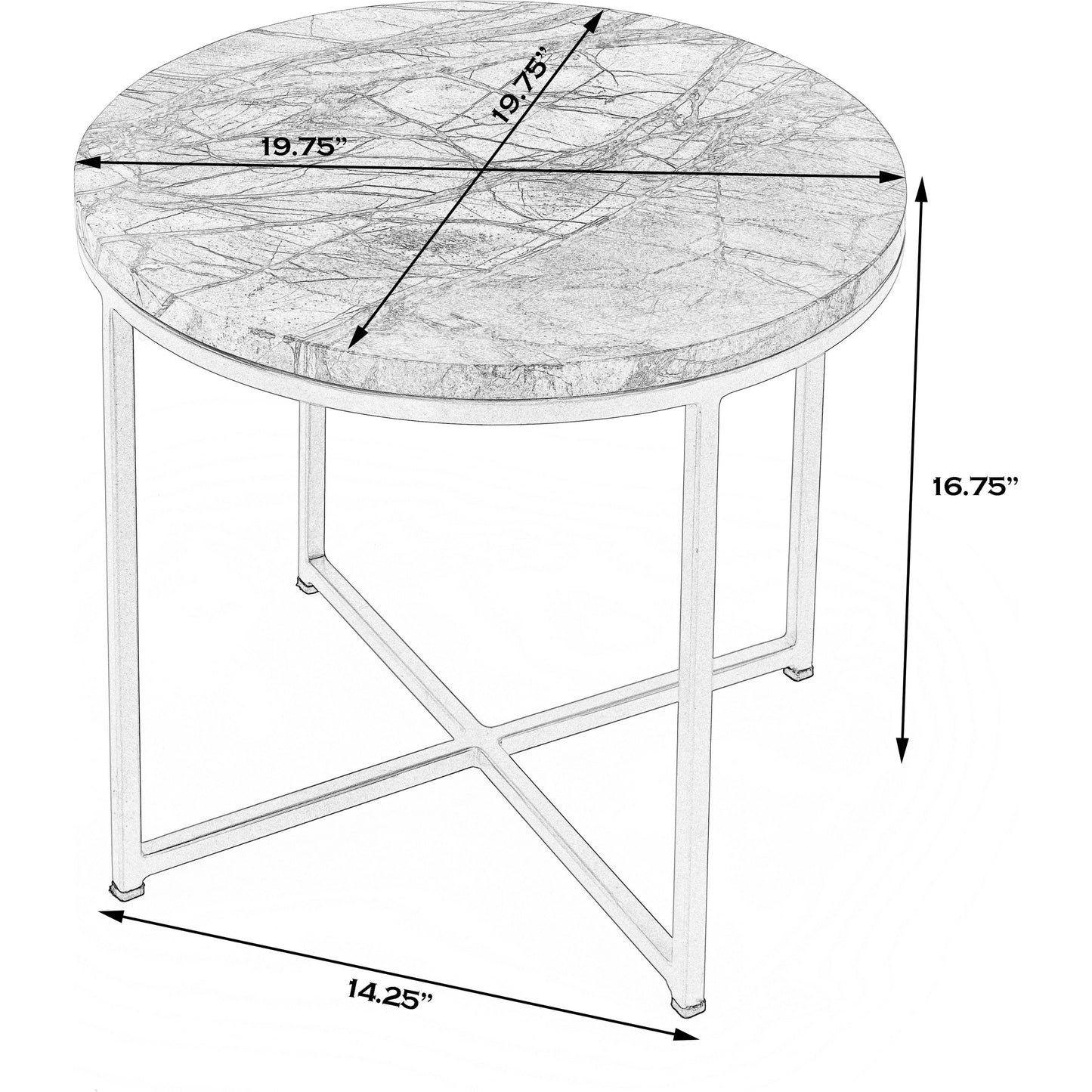 004 SI-1822277 | Additional Silo | Giovanniya Side Table by Butler Specialty Company in gold and antique gold. Made from iron, marble, mdf, mango wood in a modern style.