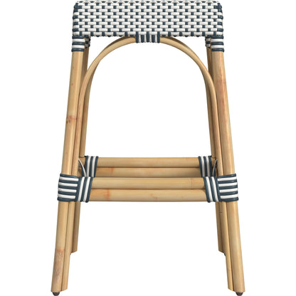 Robias Bar Stool by Butler Specialty Company. Made from natural rattan, synthetic weave in a coastal style.