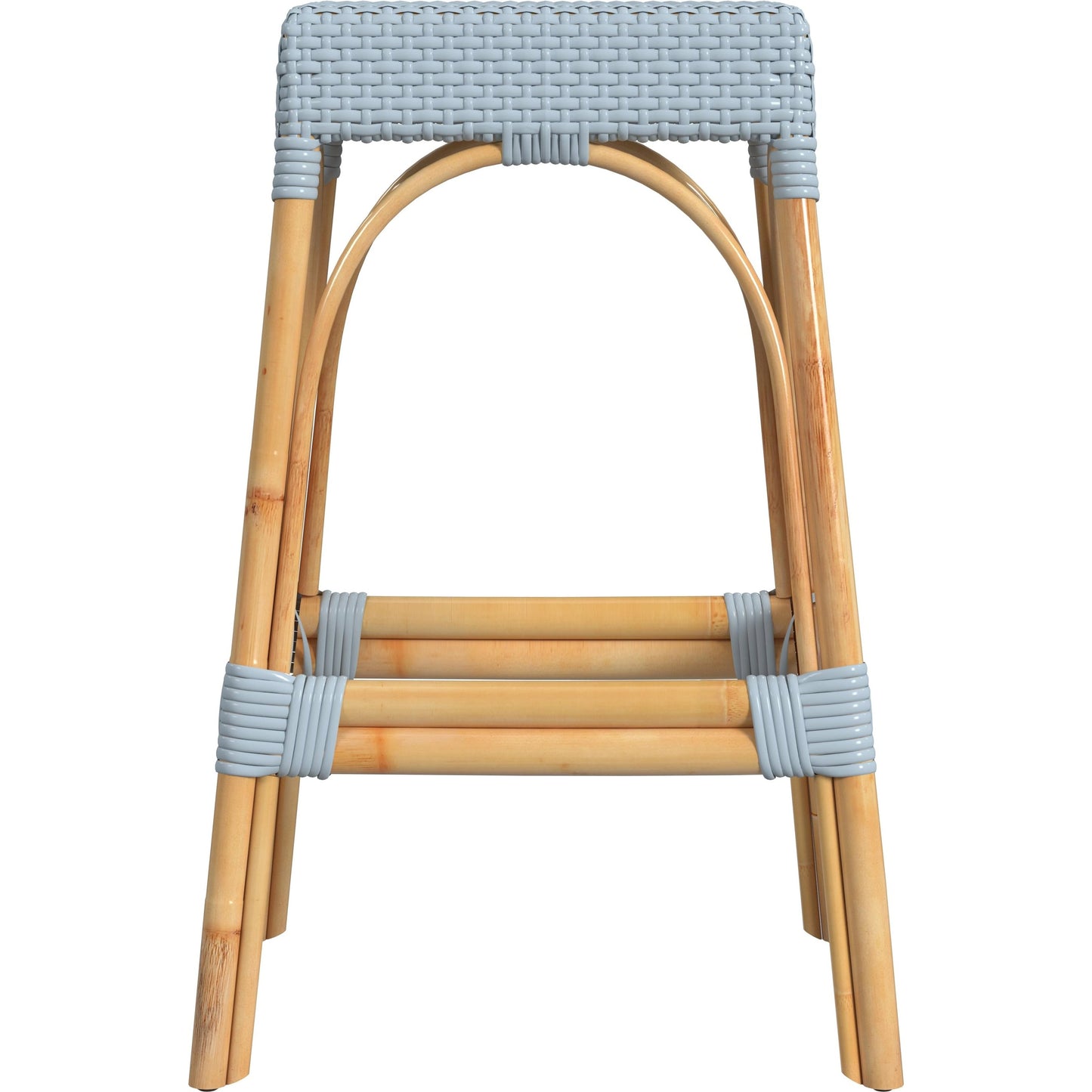 049 SI-2022030 | Additional Silo | Robias Bar Stool by Butler Specialty Company. Made from natural rattan, synthetic weave in a coastal style.