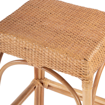 Robias Rectangular Rattan 30" Bar Stool by Butler Specialty Company. Made from rattan, polyurethane synthetic rattan in a cottage & farmhouse style.