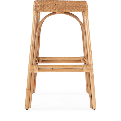 Robias Rectangular Rattan 30" Bar Stool by Butler Specialty Company. Made from rattan, polyurethane synthetic rattan in a cottage & farmhouse style.