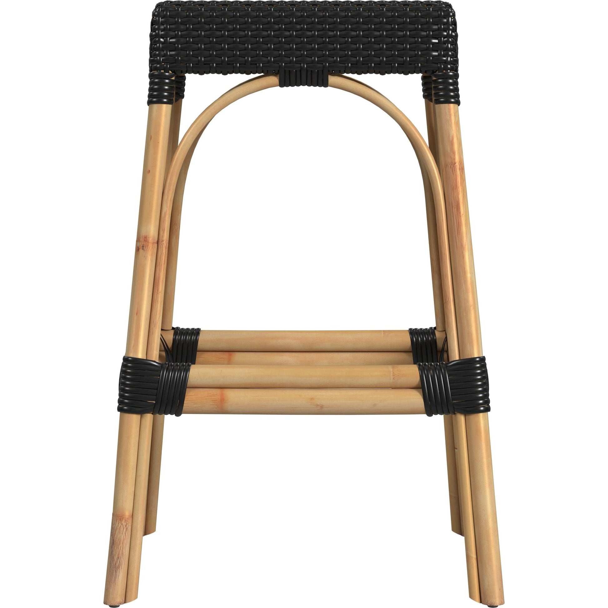 Robias Rectangular Rattan 30" Bar Stool by Butler Specialty Company. Made from rattan, polyurethane synthetic rattan in a cottage & farmhouse style.