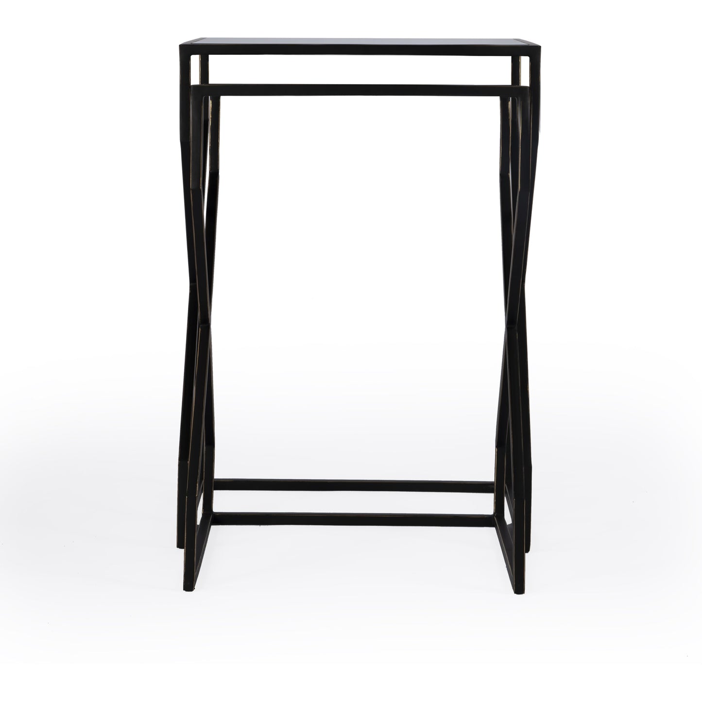 003 SI-1822265 | Additional Silo | Demi Nesting Tables by Butler Specialty Company in black and black. Made from iron, mirror, mdf in a modern style.