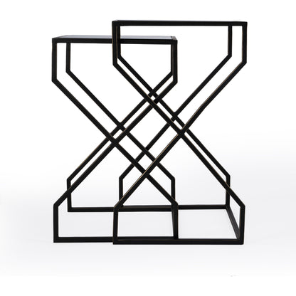 Demi Nesting Tables by Butler Specialty Company in black and black. Made from iron, mirror, mdf in a modern style.