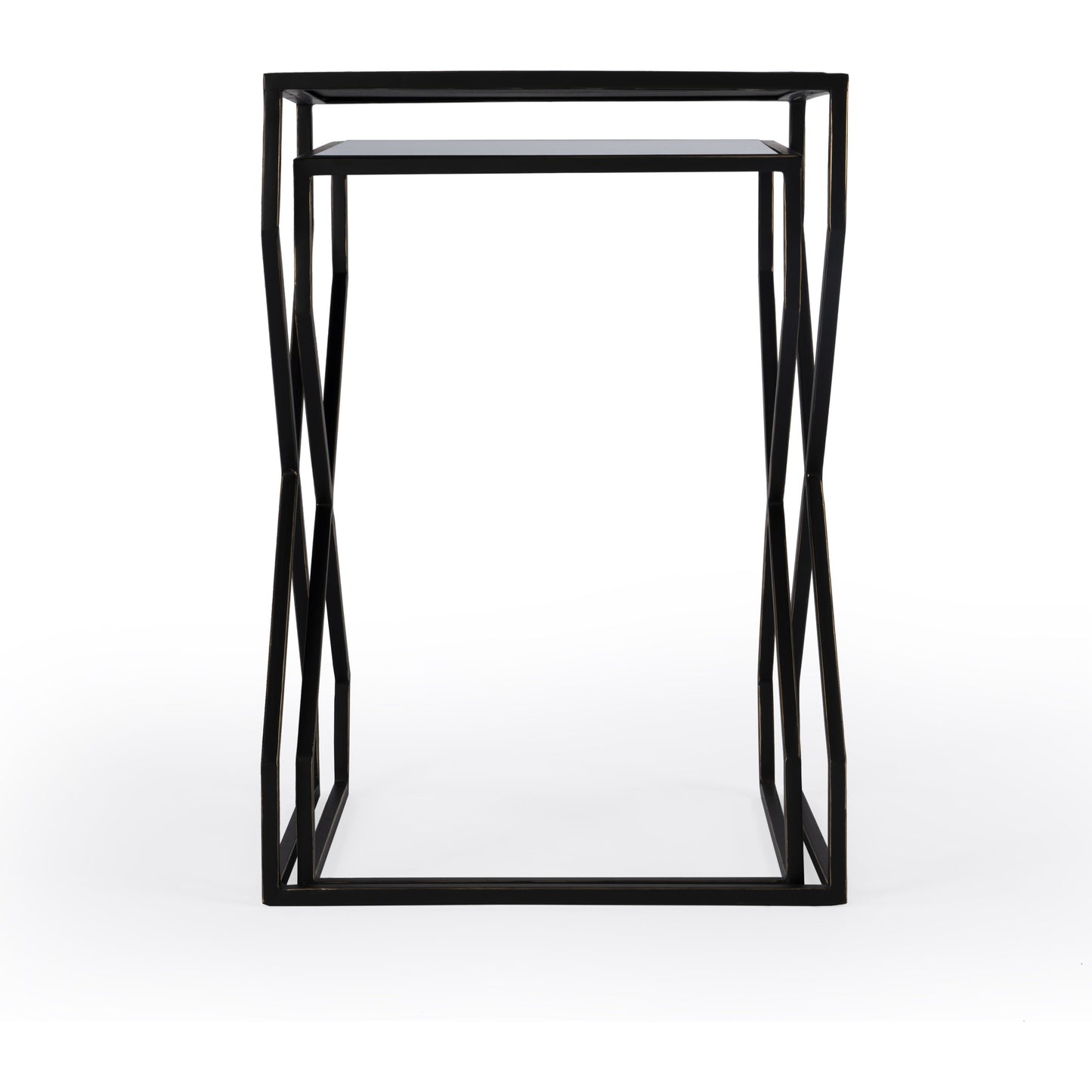 005 SI-1822265 | Additional Silo | Demi Nesting Tables by Butler Specialty Company in black and black. Made from iron, mirror, mdf in a modern style.