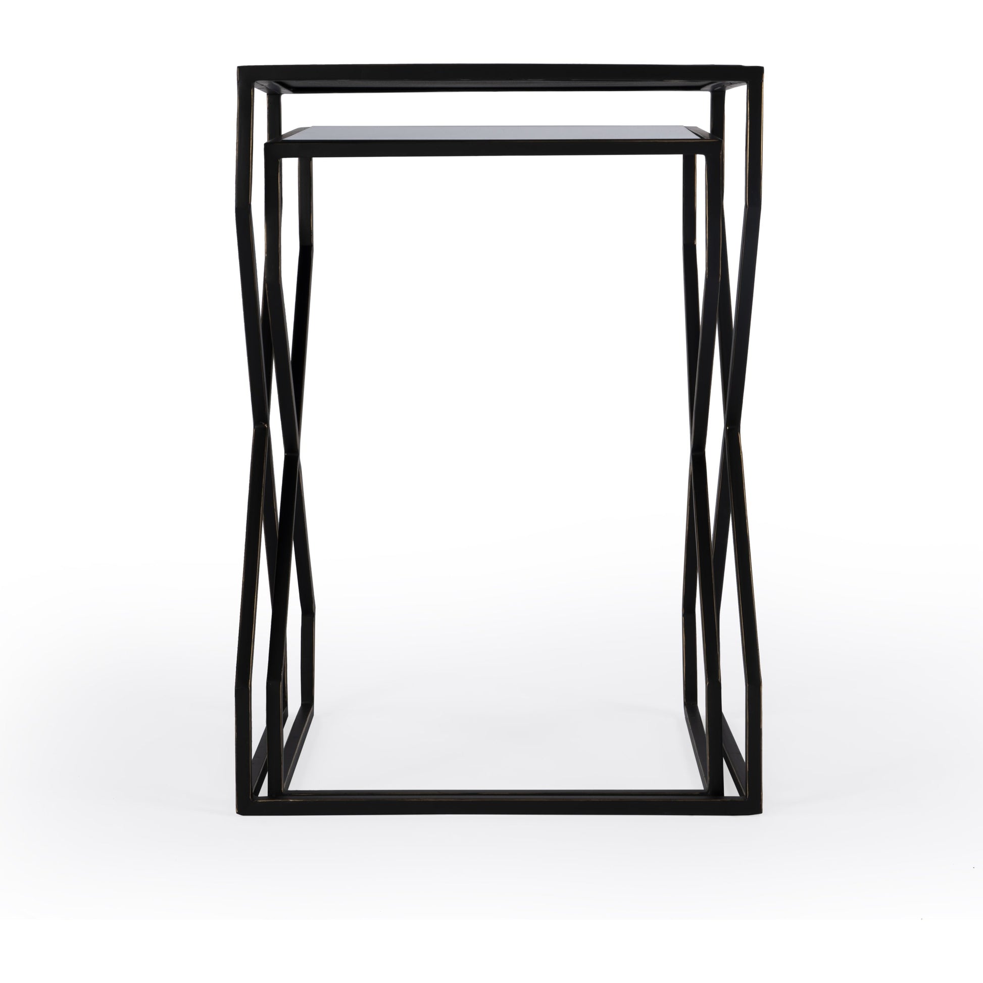 Demi Nesting Tables by Butler Specialty Company in black and black. Made from iron, mirror, mdf in a modern style.