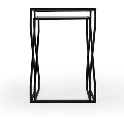 Demi Nesting Tables by Butler Specialty Company in black and black. Made from iron, mirror, mdf in a modern style.