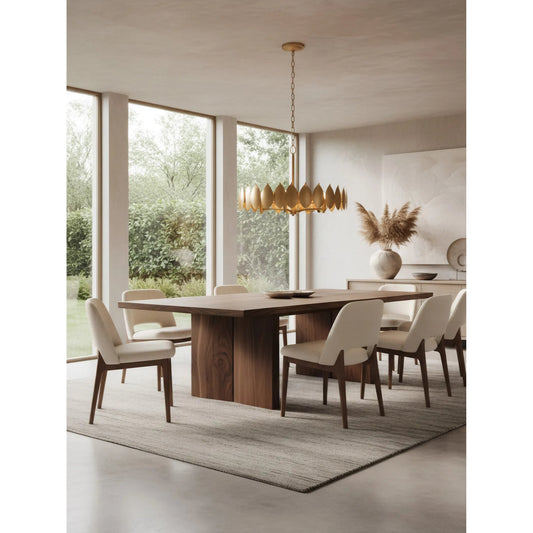 Petal Reign 5 Light Pendant by Varaluz in gold. Made from steel in a unique style.