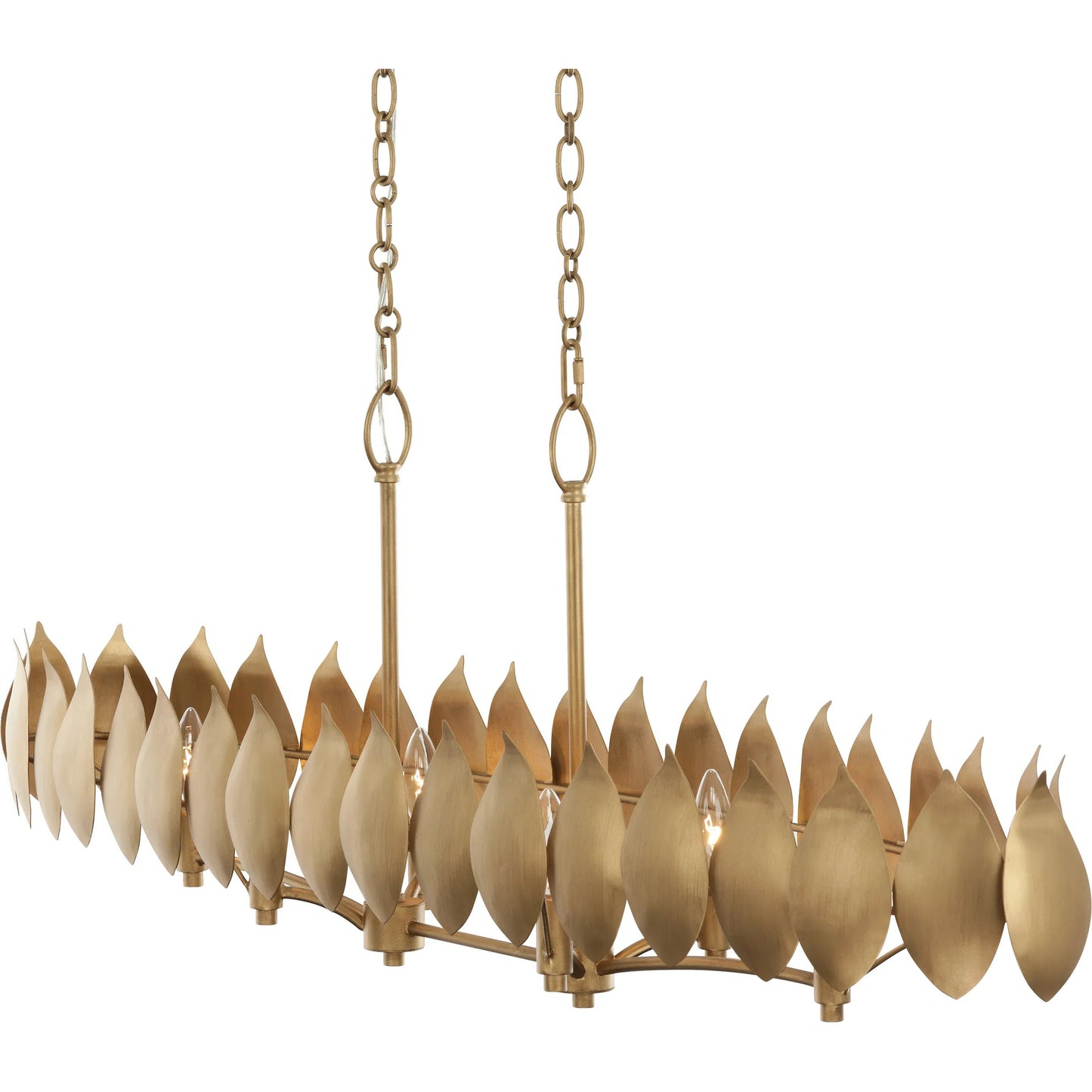 002 SI-2537021 | Additional Silo | Petal Reign 6 Light Linear by Varaluz in gold. Made from steel in a unique style.