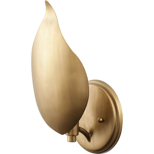 Petal Reign 1 Light Sconce by Varaluz in gold. Made from steel in a unique style.