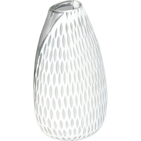 Marilyn Vase by Bradburn Home in clear, white. Made from glass in a eclectic & global style.