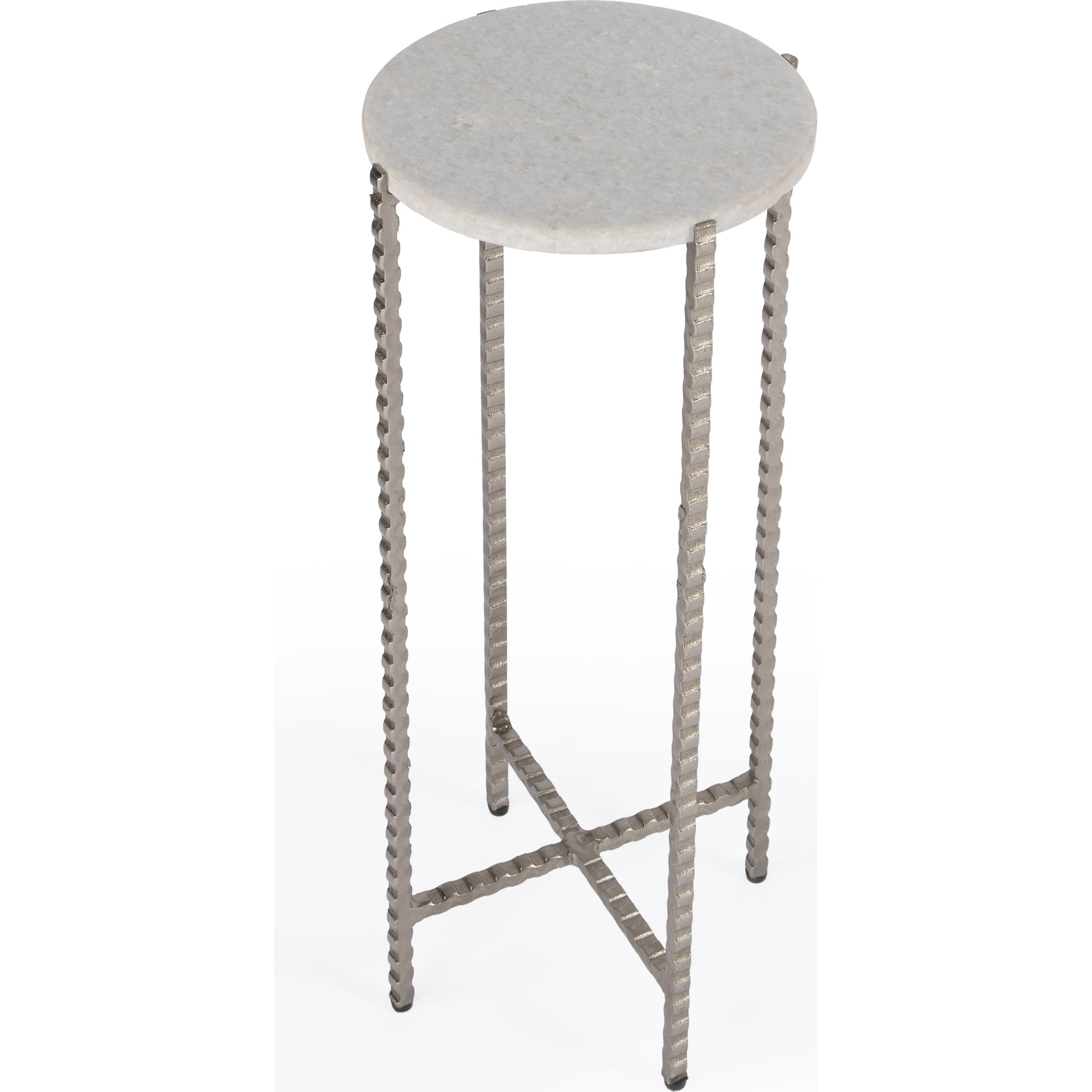 Nigella Round Marble & Metal Accent Table by Butler Specialty Company in multi-color. Made from unique in a eclectic & global style.