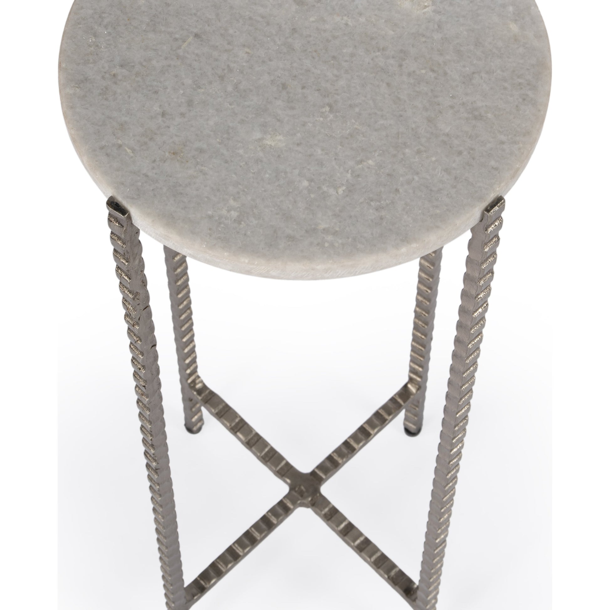 Nigella Round Marble & Metal Accent Table by Butler Specialty Company in multi-color. Made from unique in a eclectic & global style.