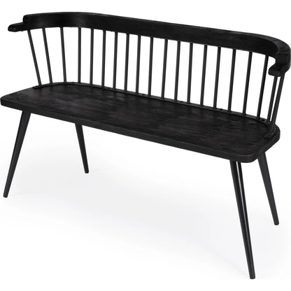 Tempe Bench by Butler Specialty Company. Made from 60% mango solids, 40%- iron in a traditional style.
