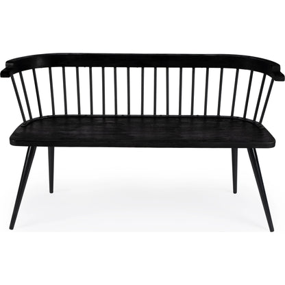 Tempe Bench by Butler Specialty Company. Made from 60% mango solids, 40%- iron in a traditional style.