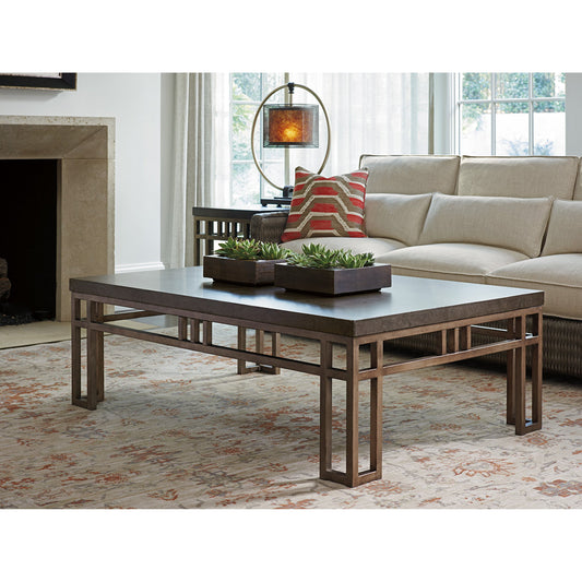 Montera Travertine Cocktail Table by Tommy Bahama Home. Made from unique in a transitional style.