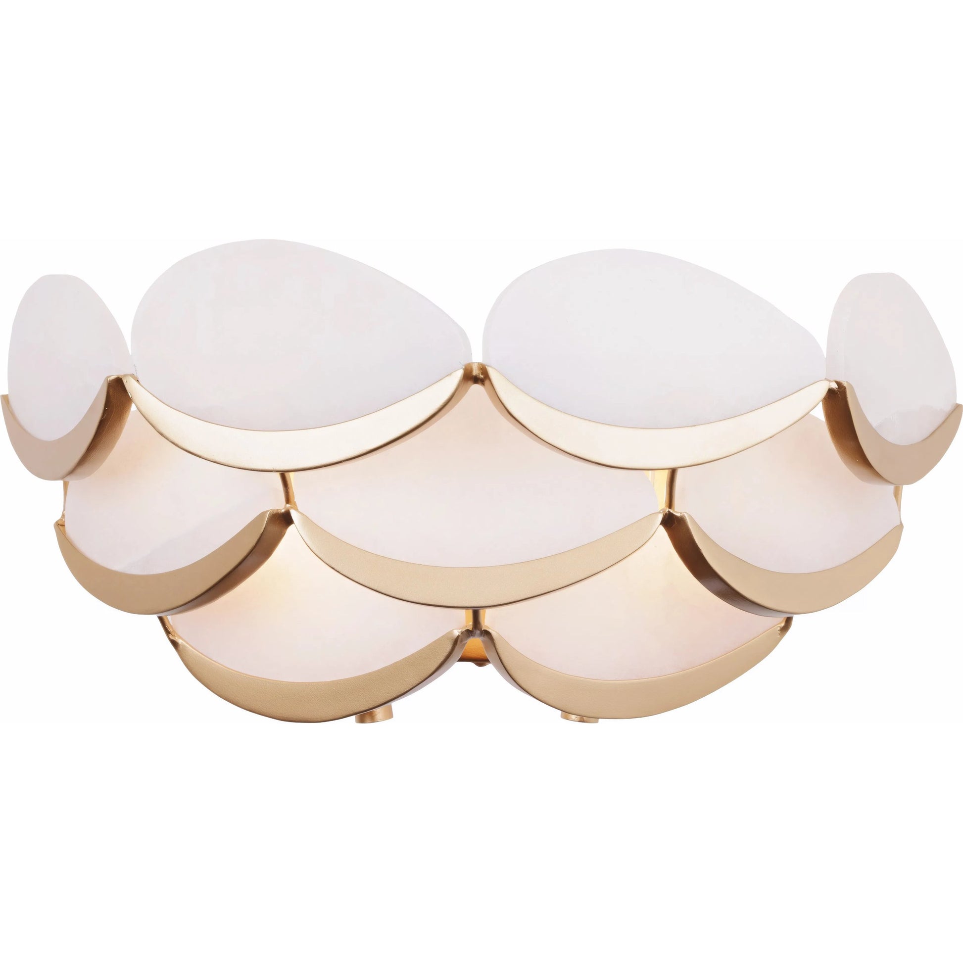 High Tide 2 Light Bath by Varaluz in gold. Made from steel, alabaster in a unique style.