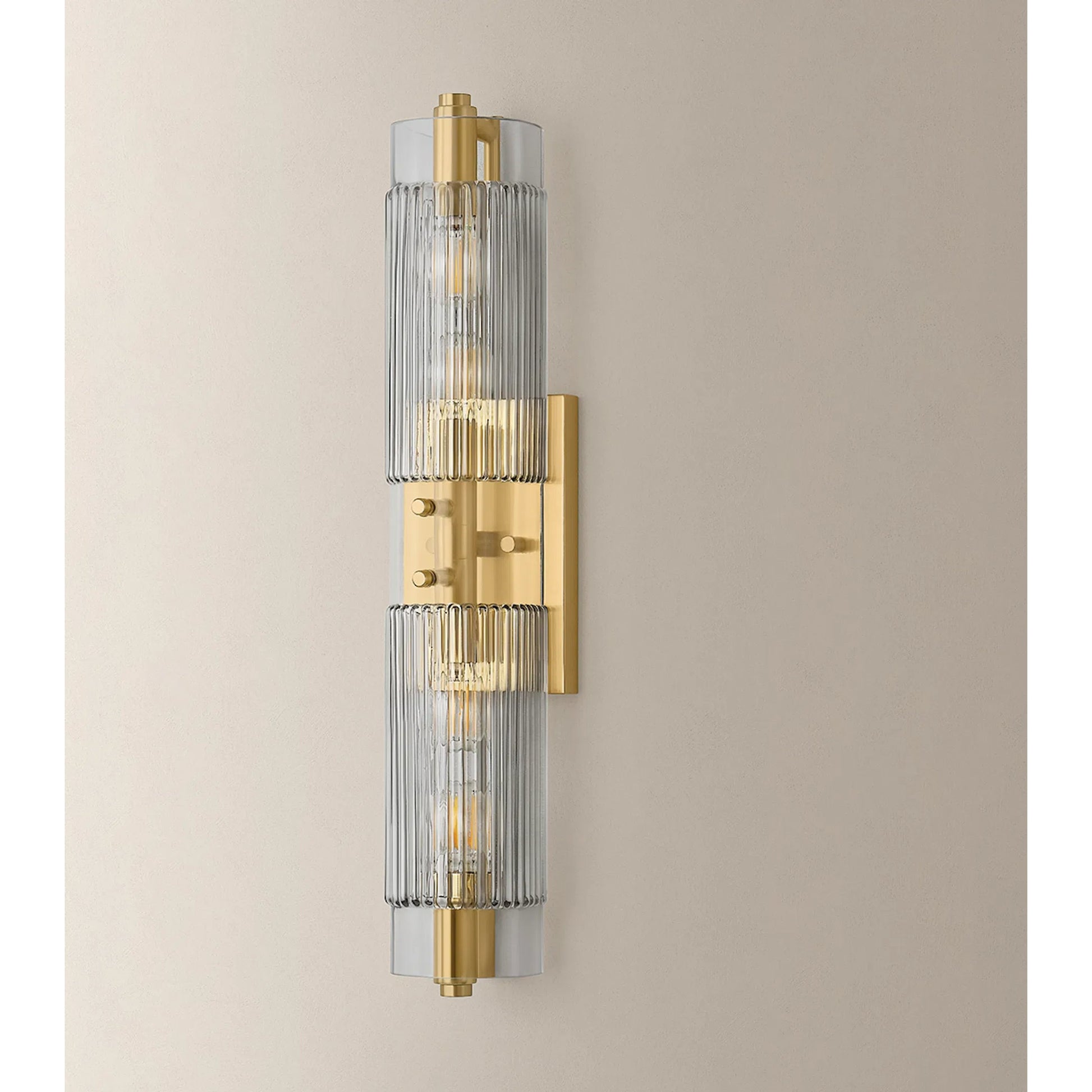 Duoro Bath and Vanity by Corbett in vintage brass. Made from unique in a modern style.