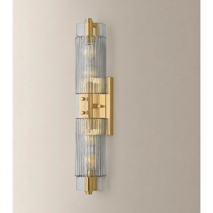 Duoro Bath and Vanity by Corbett in vintage brass. Made from unique in a modern style.