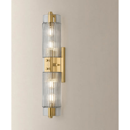 Duoro Bath and Vanity by Corbett in vintage brass. Made from unique in a modern style.