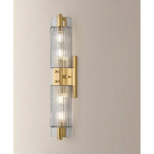 Duoro Bath and Vanity by Corbett in vintage brass. Made from unique in a modern style.