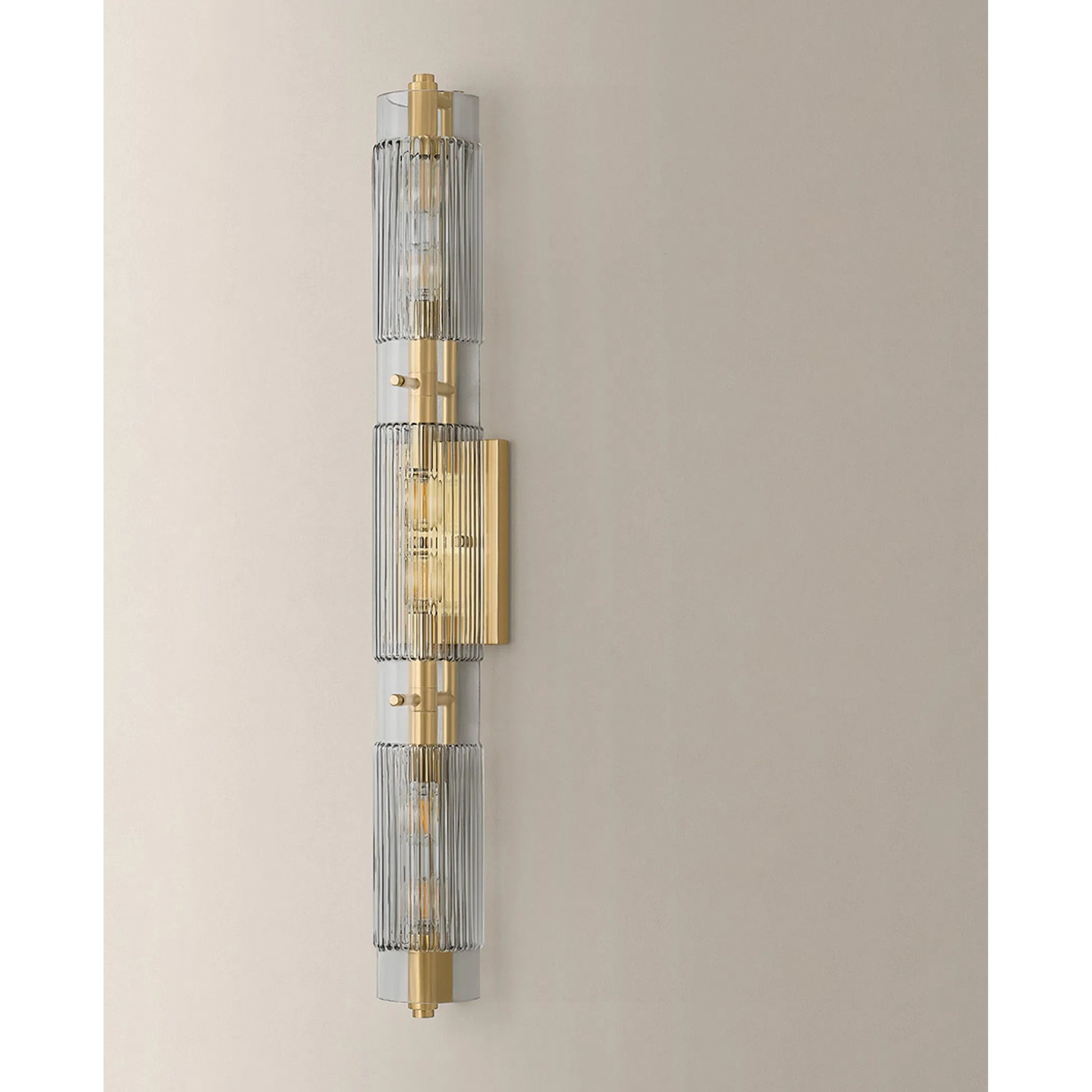 Duoro Bath and Vanity by Corbett in vintage brass. Made from unique in a modern style.