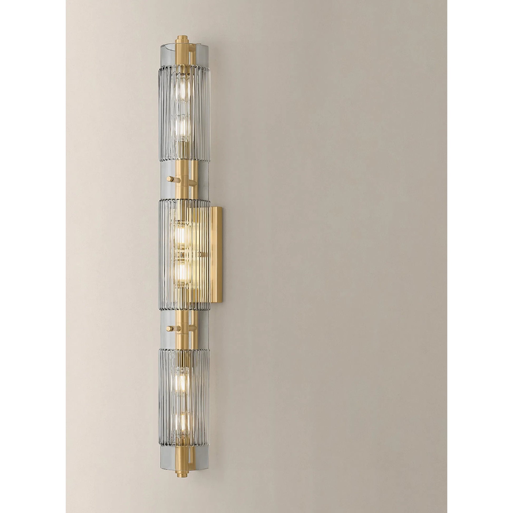 Duoro Bath and Vanity by Corbett in vintage brass. Made from unique in a modern style.