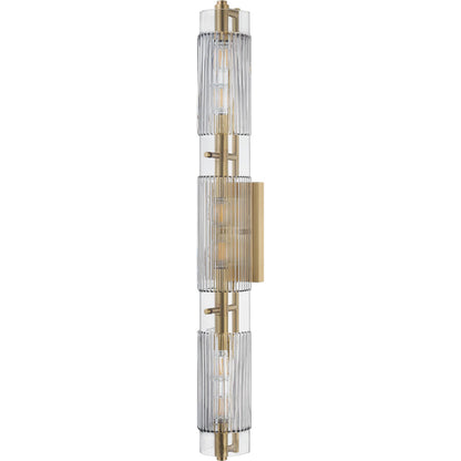 Duoro Bath and Vanity by Corbett in vintage brass. Made from unique in a modern style.