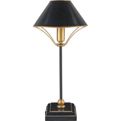 Daphne Table Lamp by Currey and Company. Made from iron, brass, engineered wood in a modern style.