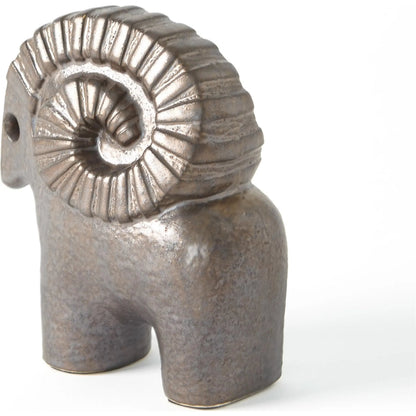Ram Sculpture by Global Views in bronze. Made from unique in a modern style.