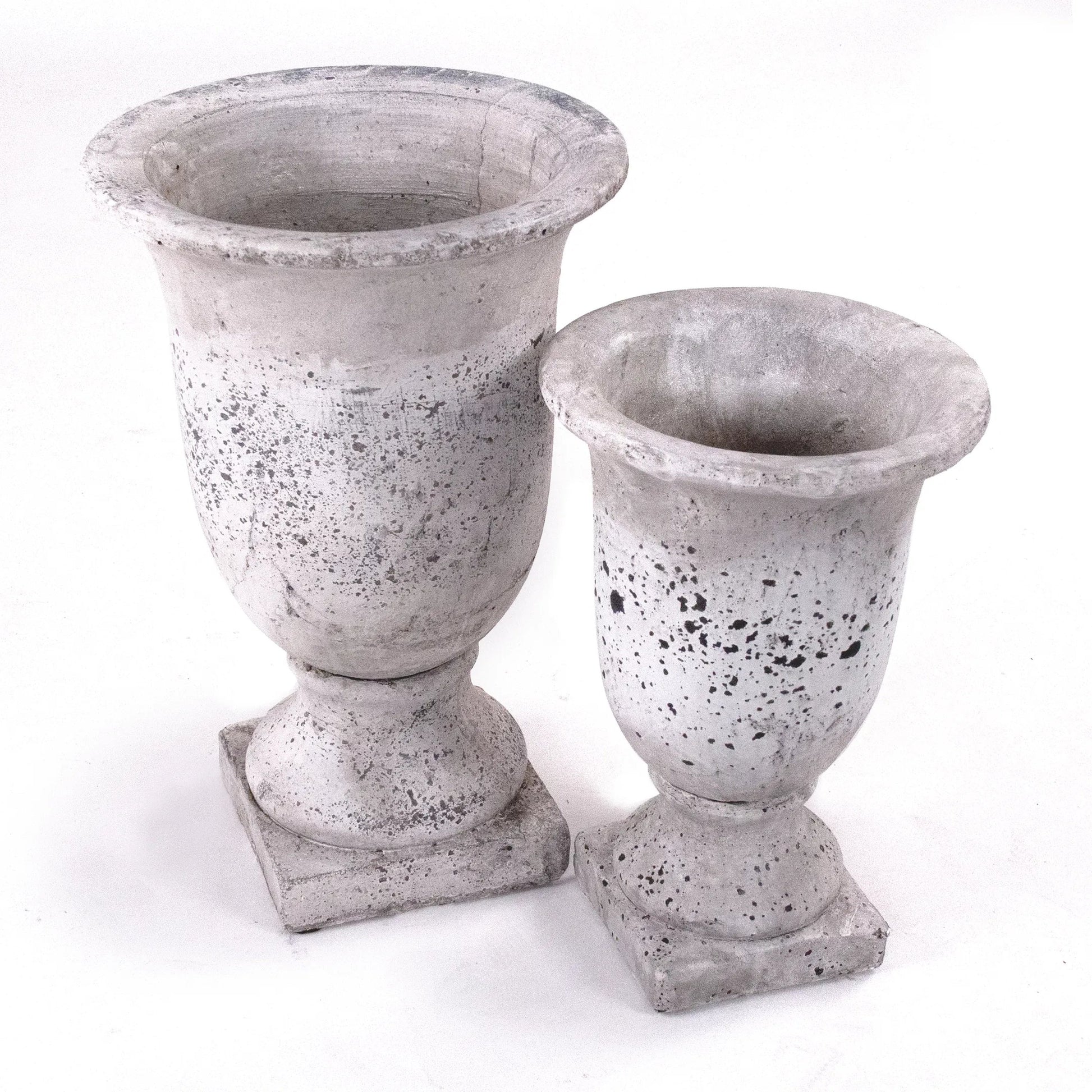 Distressed Grey Wash Pottery by Zentique in distressed grey wash. Made from terracotta in a cottage & farmhouse style.