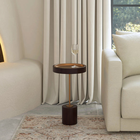 Shen Accent Table by Butler Specialty Company in multi and gold. Made from mango wood, cast iron, acacia wood in a modern style.