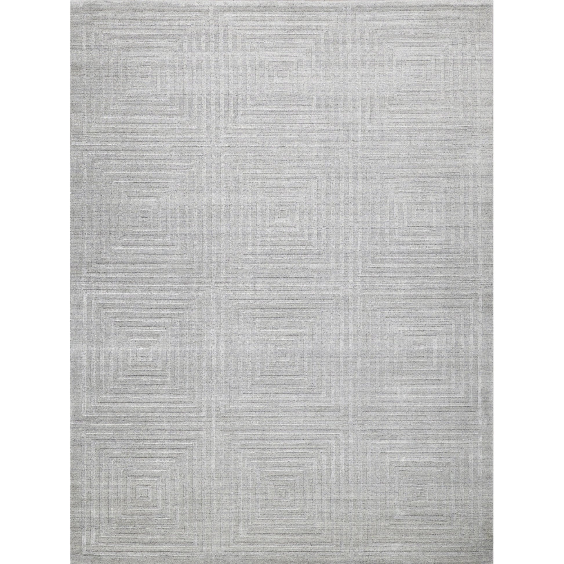 Castelli 5626 Rug by Exquisite Rugs in light silver. Made from bamboo silk, new zealand wool in a unique style.
