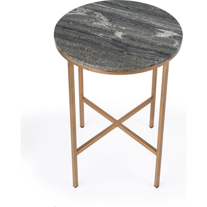 Caty Marble End Table by Butler Specialty Company in multi and metalworks. Made from iron, marble, mdf in a modern style.