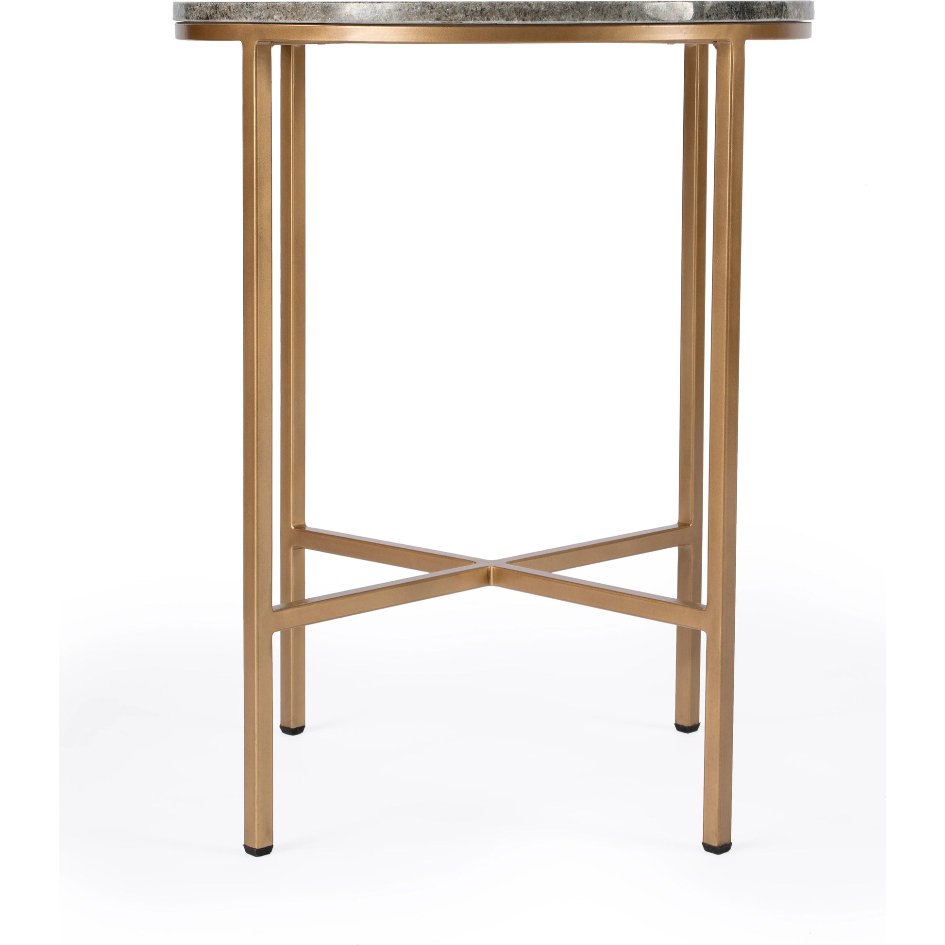 Caty Marble End Table by Butler Specialty Company in multi and metalworks. Made from iron, marble, mdf in a modern style.