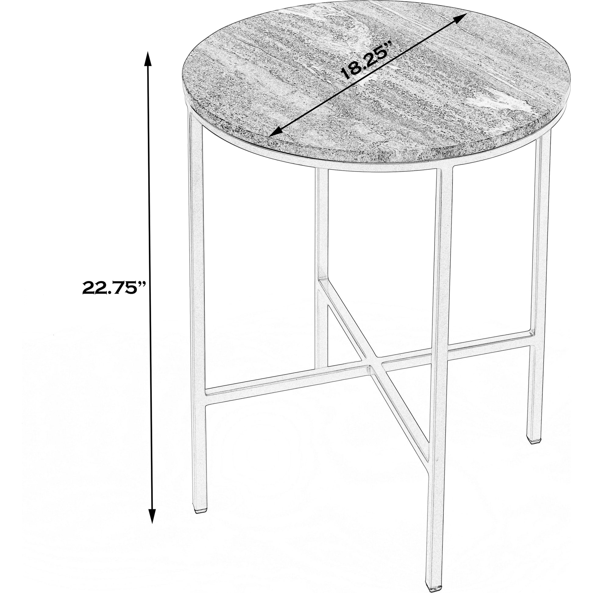 Caty Marble End Table by Butler Specialty Company in multi and metalworks. Made from iron, marble, mdf in a modern style.
