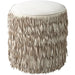 Fringe Ottoman by Global Views. Made from mdf, leather, pvc in a unique style.