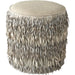 Fringe Ottoman by Global Views. Made from mdf, leather, pvc in a unique style.