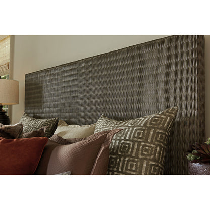 Driftwood Isle Woven Platform Bed by Tommy Bahama Home in smoke gray. Made from unique in a coastal style.