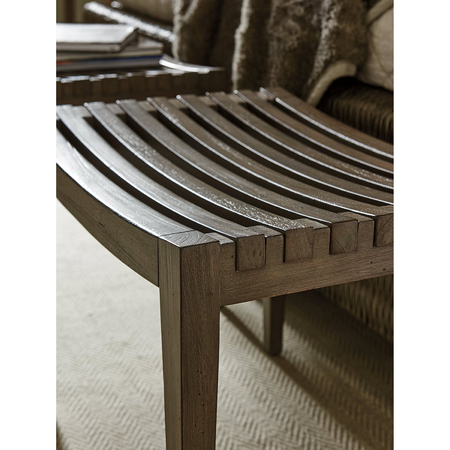 002 SR-836334 | Closeup | Pelham Bed Bench by Tommy Bahama Home. Made from unique in a coastal style.