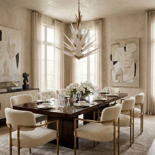 Mojave 12 Light Pendant by Varaluz in gold. Made from steel, alabaster in a unique style.
