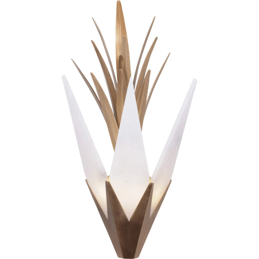 001 SI-2537006 | Primary Silo | Mojave 2 Light Sconce by Varaluz in gold. Made from steel, alabaster in a unique style.