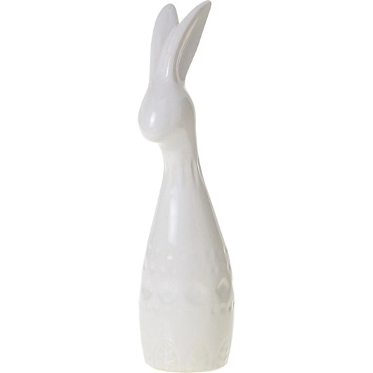 Qtee Bunny by Accent Decor in white. Made from ceramic in a modern style.